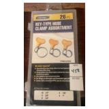 Key type hose clamp assortment