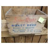 Wooden Super Right Roast Beef box