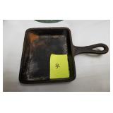 Small square cast iron skillet