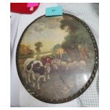 Vintage German livestock & herder print