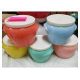 1950s glass & bake storage bowls