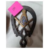 Masonic horseshoe trivet