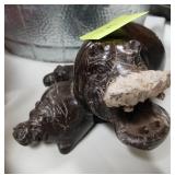 Soapstone Hippo family