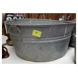 Large galvanized wash tub