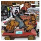 Vintage Popeye action pull toy