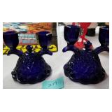 Cobolt blue candle holders