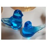 Glass blue birds