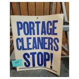 Portage Cleaners sign