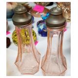 Pink Depression salt & pepper shakers