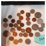 Mixed foreign coins
