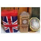 3 English themed tins