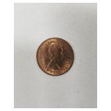 The Second Queen Elizabeth New Zealand 1/2 cent