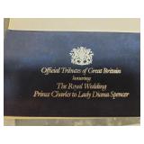1981 Royal wedding first day cover and one crown