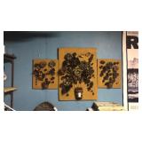 3 piece Pine cone wall decoration set