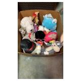Box lot of plush animals