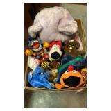 Box lot of stuffed animals