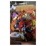 Box lot of plastic figurines and animals