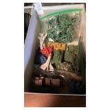 Box lot of military toys and other