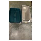 Two plastic bins