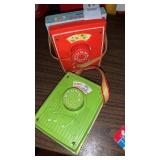 Pair of vintage Fisher Price pocket radios