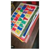 Magnetic alphabet and children