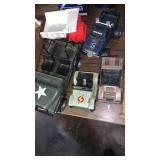 Lot of plastic jeeps and truck toys