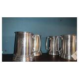 4 aluminum Playboy club mugs