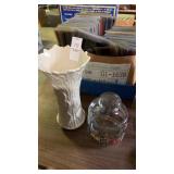 Lenox vase 9 inches tall and candy jar