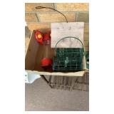 Box lot of bird feeders