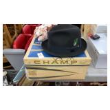 Champ mans vintage hat with/ box, ladies leaf