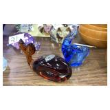 Pilgrim glass whale & blue elephant 2