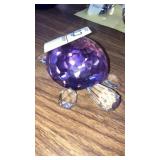 Oleg Cassini paperweight crystal faceted turtle