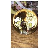 Blown glass paperweight flowers