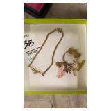 14k bracelet & 14k necklace bale w/ charms - most