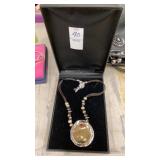 Vintage KLM Soho necklace in case