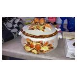 Vintage Ceramic soup tureen Japan acorn oak