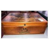 Remington Wooden box w/deer scene