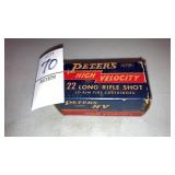 Peters high velocity 22 rifle shot box