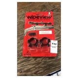 Wide view scope mount rings