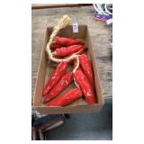 Ceramic Set of hot chili peppers