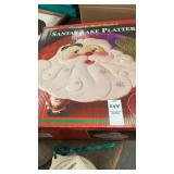 Santa cake platter , sunbeam coffee pot, 1 Green