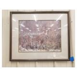 Signed Michael Glenn Moore deer print