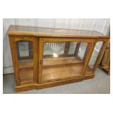 Entryway lighted curio cabinet