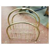 Gold metal magazine rack