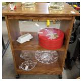 3 shelf rolling shelf - no contents