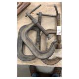 3 five inch C-clamps