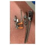 Variety set of bar and pipe clamps