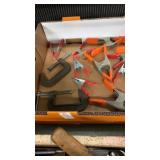 2 c clamps and spring clamps