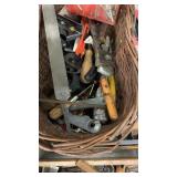 Basket with assorted tools