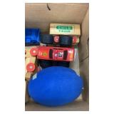 Box with assorted toys